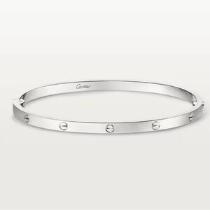Cartier Love Bracelet 18k White Gold Bracelet Size 17 Box receipt & certificate